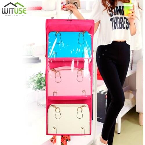 6 Pocket Folding Shelf Bag Purse Handbag Foldable Hanging Bag Organizer Door Sundry Pocket Hanger Storage Closet Hanger Purse