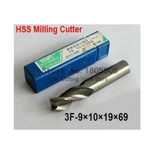 Free Shipping 5 pcs/set 9.0MM 3 Flute HSS & Aluminium End Mill Cutter CNC Bit Milling Machinery tools Cutting tools.Lathe Tool
