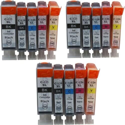 Printer Ink Cartridge PGI 125xl CLI 126xl Compatible For Canon PIXMA IP4810 IP4910 IX6510 MG5210 Inkjet Black 20ml Capacity