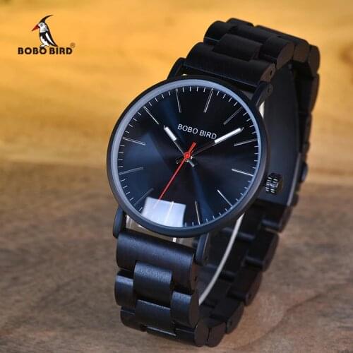 BOBO BIRD Wooden Men Watches Luxury Brand relogio masculino Quartz Watch Ideal Gifts Items in Wood box erkek kol saati W-Q30
