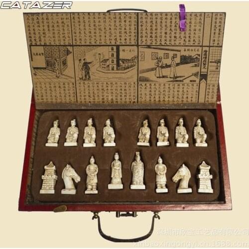 Wooden Antique Chinese Chess Pieces Set Board Game Family Leisure Toys Chinese Chess Board Game Chess Set Adult Birthday Gift