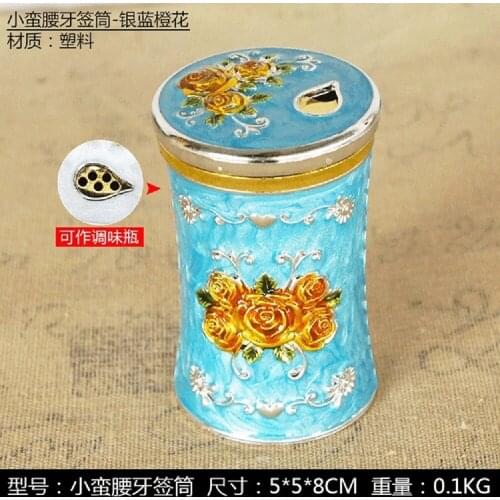 Home Toothpick Tube Seasoning Tank Creative Carved Color Plating Fashion Kitchen Small Ornaments Toothpick Tube