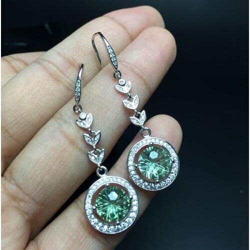 Palace Crystal Amethyst earnail 925 silver inlaid wear effect perfect