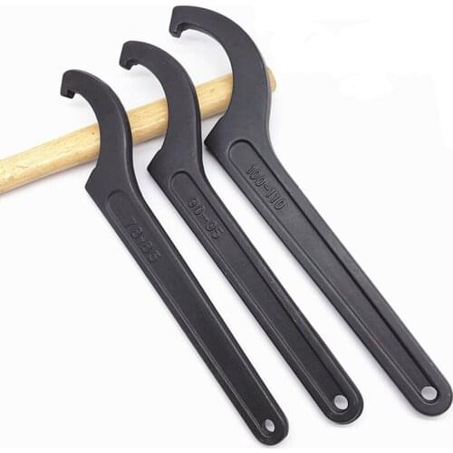 Nut Wrench 22-62 Crescent Hook Type Round Side Hole Hook Hook Head Wrench Machine Tool Hardware Tools