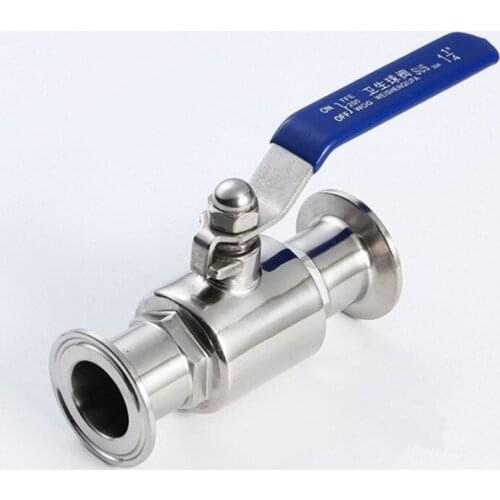 3/4" 19mm 1" 25mm 32mm 304 Stainless Steel Sanitary Ball Valve 2-Way 1.5" Tri Clamp Ferrule Type For Food Homebrew Diary Product