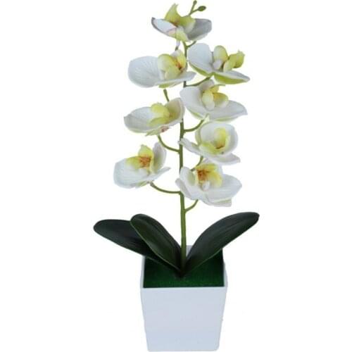 Artificial Butterfly Orchid Fake Flower Mini Bright-colored PVC Flower For Home Wedding DIY Decoration Simulation Phalaenopsis