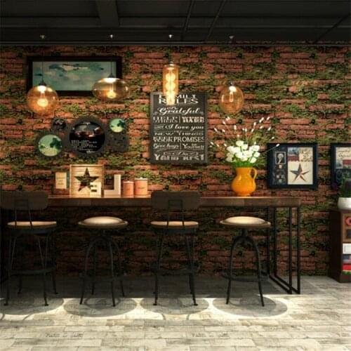 Wellyu 3D personality imitation flowers and plants bricks three-dimensional retro nostalgic haircut clothing store wallpaper