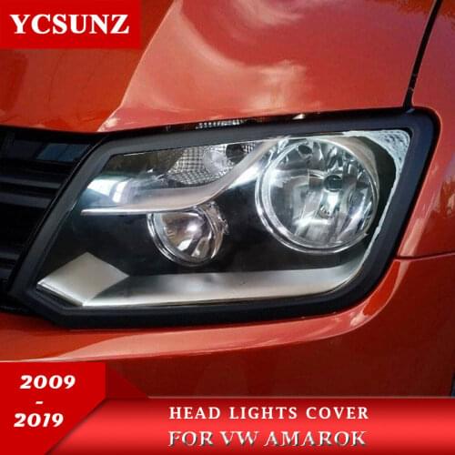 Headlight Covers Surrounds Trim for vw amarok 2009 2010 2011 2012 2013 2014 2015 2016 2017 2018 2019 ABS