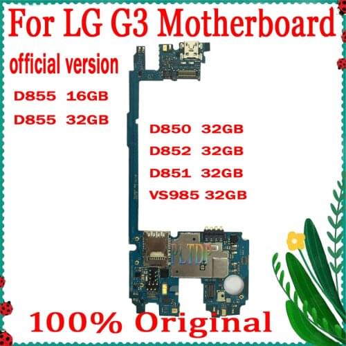 For LG G3 D855 D850 D851 D852 VS985 Motherboard 16gb/32gb Factory Unlocked Logic board with Full Chips&Android System,good teste