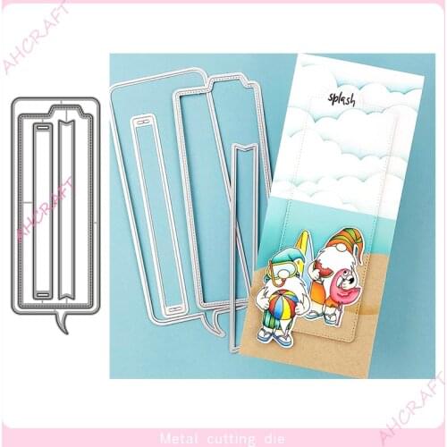 Long Rectangular Frame Metal Cutting Dies for DIY Scrapbooking Photo Album Decorative Embossing PaperCard Crafts Die2021