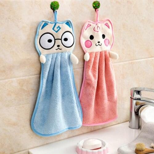 Cute Cartoon Soft Plush Baby Nursery Hand Towel kitchen Dish Wash Towel Hanging Wipe hand Towels baby Children bathing towels
