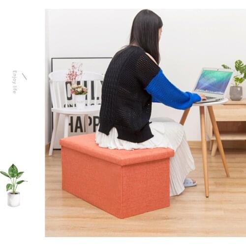 Multifunctional Storage Box Stool Sofa Stool Storage Footstool Clothes Changing Shoes Toys Snack Magazine Storage Space Saving