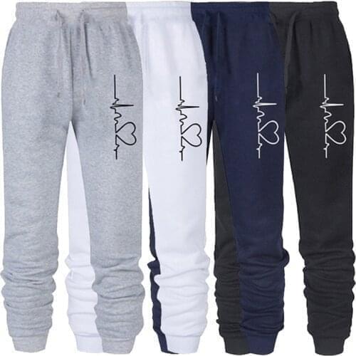Fashion High Waist Loose Sweatpants Trousers with Pockets 2021 Fall Winter Black and White Women Men Joggers Sweat Pants