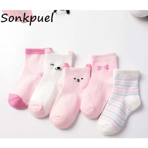 5 Pairs/lot Base Design Solid Color Soft Mesh Summer Mood Cotton Knit Cute Girl Baby Socks Kids Boy Newborn Toddler Socks