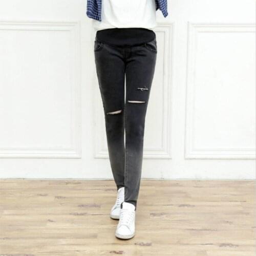 New fashion Spring autumn Elastic Waist Cotton Maternity Jeans Pants For Pregnancy Clothes For Pregnant Women Legging Plus Size