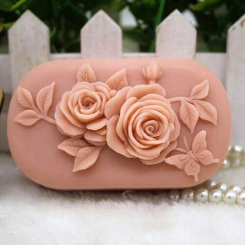 New Product!!1pcs Chinese Rose (zx339) Food Grade Silicone Handmade Soap Mold Crafts DIY Mould