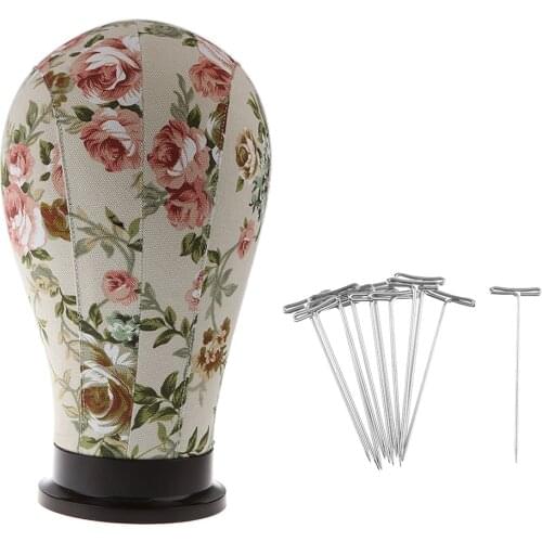 Canvas Head Model Wigs Making Mannequin Display Manikin Weaving Needles
