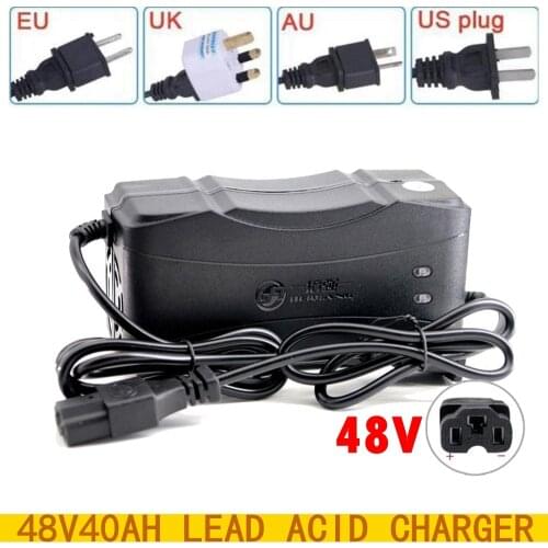 DC59V 5A Full Automatic Battery Charger For AGM Gel Lead Acid 48V 40AH 30AH 50AH Electric Scooter E-bike Battery Pack 4X 12V