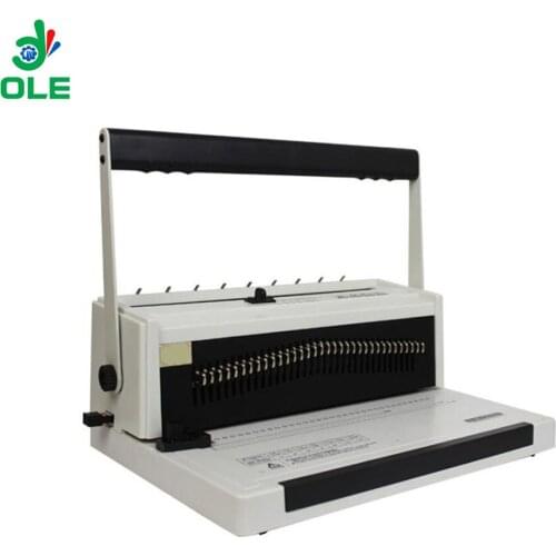 Manual Round/Square Hole Spiral Book Calendar Punching Binding Machine