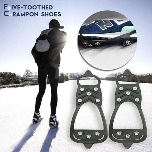 Studs Anti-Skid Ice Gripper Spike Winter Climbing Anti-Slip Snows Spikes Grips Cleats Over Shoes Covers Crampon