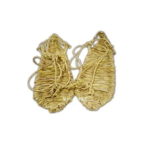 Bleach One Piece cosplay shoes, hand-woven straw sandals cosplay shoes