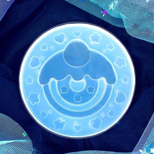 U90E Cute Universe Quicksand Epoxy Resin Mold Pendant Silicone Mould DIY Crafts Jewelry Decorations Casting Tools