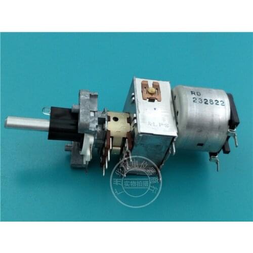 [VK] Japan ALPS ACX1057-A 16-Motor Dual Potentiometer Dual Resistance 50KB 20KB with Lamp switch