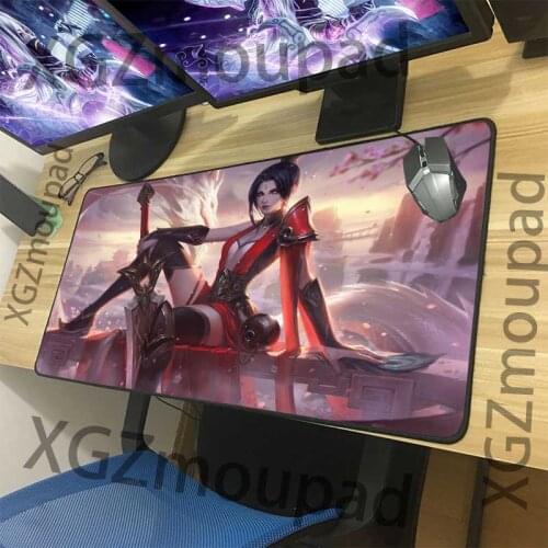 XGZ Proud Swordsman Animation Custom Big Game Mouse Pad Black Seam Home Computer Keyboard Desk Mat Natural Rubber Non-slip