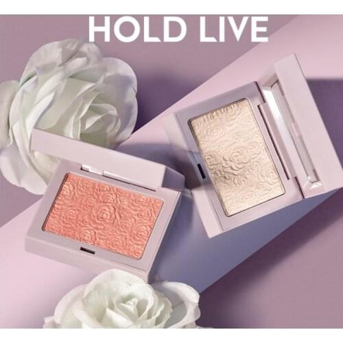 1PC Two-in-one Blush High-gloss Powder Smooth Texture Pearl Glitter Highlight Blush Palette Brighten Brighten Contouring TSLM1