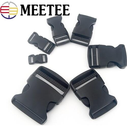 Meetee Plastic Side Release Buckles Backpack Belt Bag Parts Strap Webbing Pet Collar Buckle 10mm 15mm 20mm 25mm 32mm 38mm 50mm