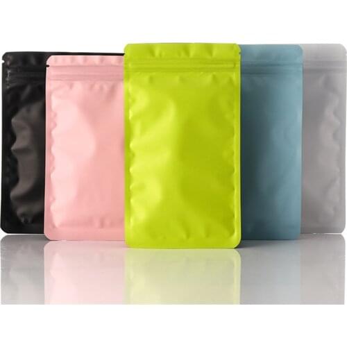 1000Pcs/Lot 16 Size Aluminum Foil Mylar Flat Bags Zip Lock Plastic Bags for Food Reclosable ZipLock Flat Storage Bag Wholesale