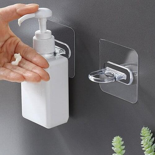 2/5pcs/set Multifunctional Round Hook Shelf Support Holder Cabinet Shelf Adhesive Hook Kitchen Bathroom Hanging Rack Hook