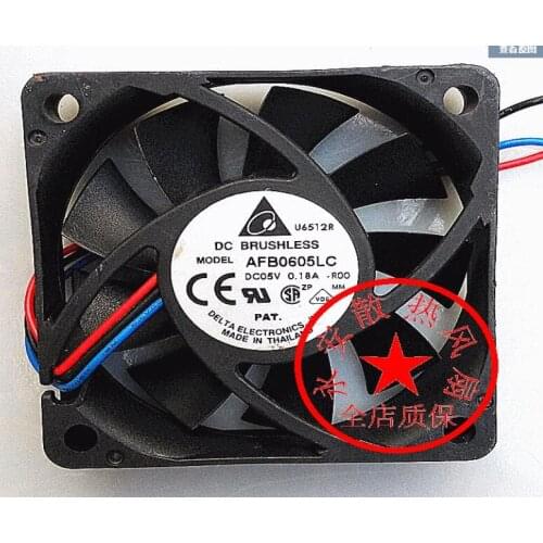 Delta Electronics AFB0605LC -R00 DC 5V 0.18A 60x60x13mm 3-wire Server Cooling Fan
