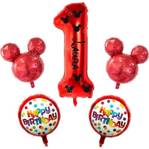 6pcs/lot Monster Truck 32inch Red Number Foil Balloons for Kids Birthday Baby Shower Car Theme Party Decor Supplies