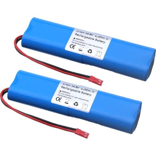 2pcs Battery For ILIFE V3s Pro, V50, V5s Pro, V8s, X750 Robot Vacuum Cleaner 14.8V 2800mah 18650 Lithium Battery for ILIFE