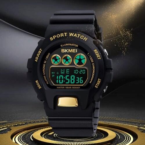 Outdoor SKMEI Mens Watch Fashion Luminous Display Digital Watches Luxury Chronograph Women Wristwatch 50M Waterproof Alarm Clock