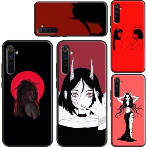 Devil Girl Woman Case For OPPO Realme 8 Pro 6 7 Q3 Pro C3 C11 C15 C21 GT OnePlus 8 Pro 9 Pro 7T 8T 9R Cover
