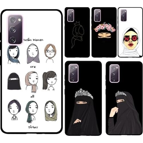 Islamic Muslim Hijab Face Soft Cover For Samsung Galaxy S10 S8 S9 Note 10 Plus S20 FE Note 20 S21 Ultra Phone Case