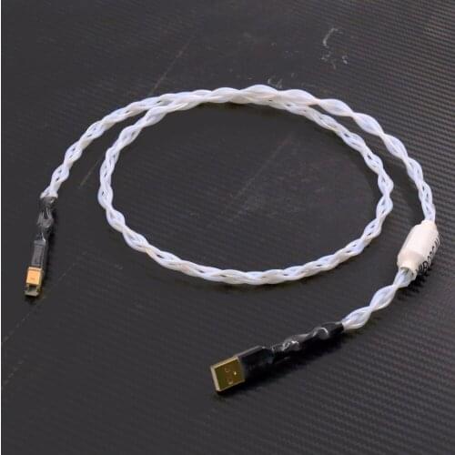 Pure silver decoder hifi fever USB (A - B) line DAC data cable audio usb audio vide wrie