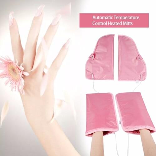 Electrict Nail Paraffin Waxing Heated Hands Feet Mitts Infrared Therapy SPA Skin Care Heated Wax Mittens Nail Art Manicure Tool
