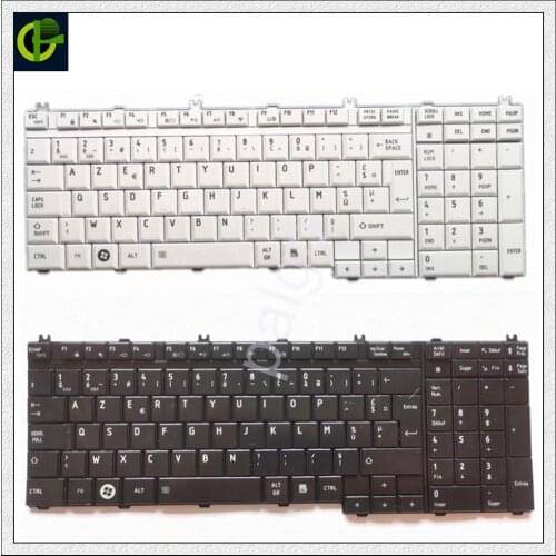 French Azerty Keyboard for Toshiba F750-129 F750-12Q A500-1H6 A500-1HT G83C000AU2FR MP-08H76F06356 FR