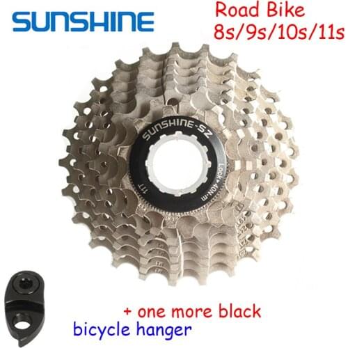 SUNSHINE 11Speed Cassette 8/9/10S Flywheel Road Cycle with Hanger 11-25/28/32/36 Sprocket Bike Accessories Fit Shimano SRAM KMC