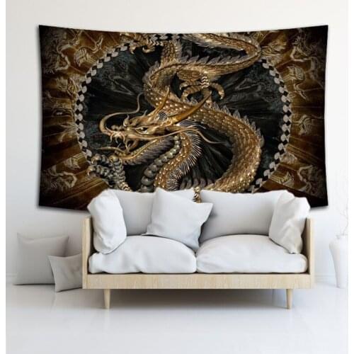 Chinese Dragon Totem Tapestry Wall Hanging Room Carpet Aesthetic Home Room Decor Decoration Accessories 95*73cm