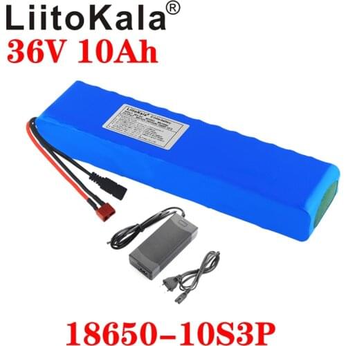 LiitoKala 36V 10Ah 600watt 10S3P lithium ion battery pack 20A BMS For xiaomi mijia m365 pro ebike bicycle scoot