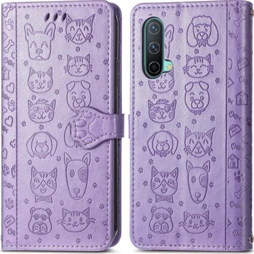 Cat & Dog Pattern Phone Case For OnePlus Nord CE 5G Filp Leather Case For OnePlus Nord CE 5G Case For OnePlus Nord CE 5G Cover