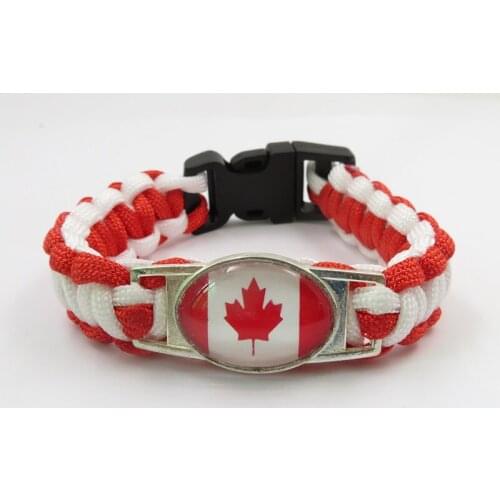 Love canada Bracelet Charm canada country bracelet fashion woman and man braid bracelet canada bangle