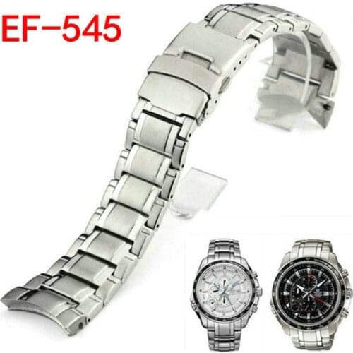 Metal Waterproof Strap Wrist For Casio EF-554 EF-500 EF-545 EF-130 EF554 EF500 EF545 Stainless Steel Watchbands Strap Bracelet