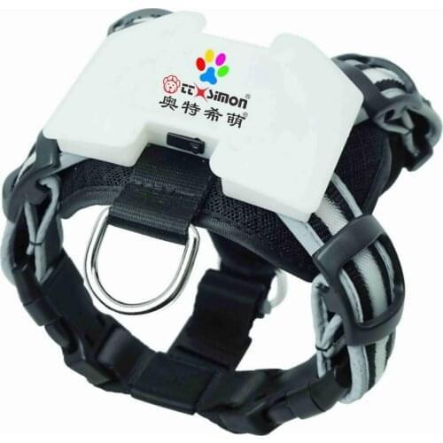 Fashion pet harness collar led dog led rechargable dog harness