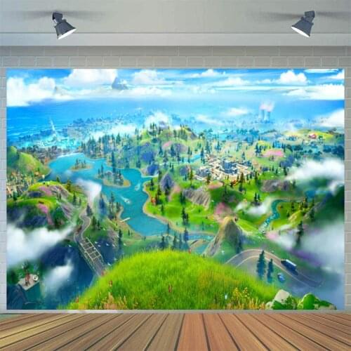 Cartoon Flying in the Air Looking at Earth Background Boy Birthday Party Decorative Photography Studio 3D Digital Photo Backdrop
