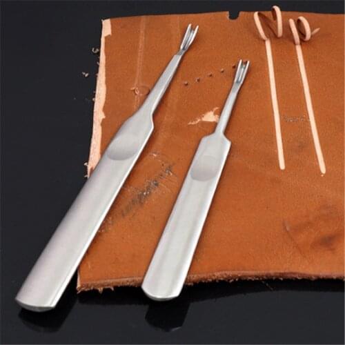 Hot 1Pcs DIY Hand Leather craft Stitching U+V Shaped Groover Skiving Edge Beveler Tool Kit Leather Craft Making kit